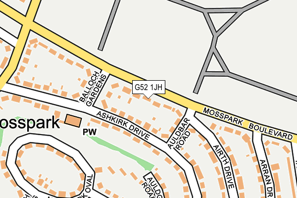 G52 1JH map - OS OpenMap – Local (Ordnance Survey)