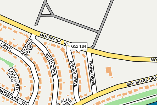 G52 1JN map - OS OpenMap – Local (Ordnance Survey)