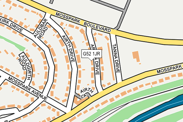 G52 1JR map - OS OpenMap – Local (Ordnance Survey)