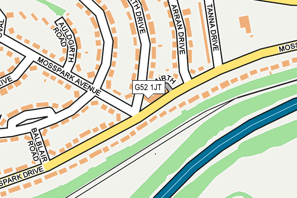 G52 1JT map - OS OpenMap – Local (Ordnance Survey)