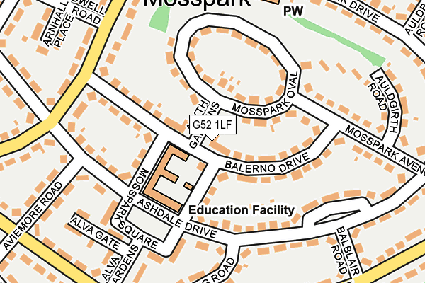 G52 1LF map - OS OpenMap – Local (Ordnance Survey)