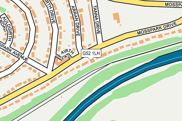 G52 1LH map - OS OpenMap – Local (Ordnance Survey)
