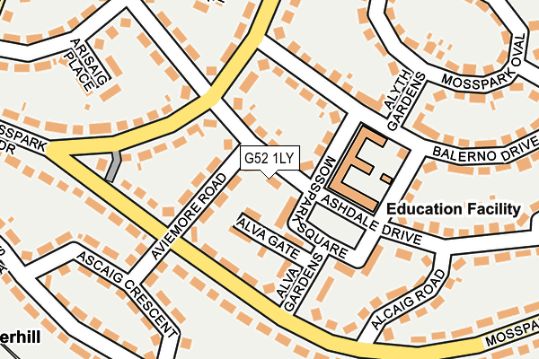 G52 1LY map - OS OpenMap – Local (Ordnance Survey)