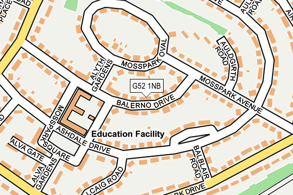 G52 1NB map - OS OpenMap – Local (Ordnance Survey)