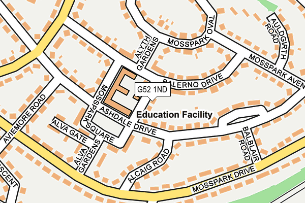 G52 1ND map - OS OpenMap – Local (Ordnance Survey)