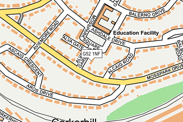 G52 1NF map - OS OpenMap – Local (Ordnance Survey)