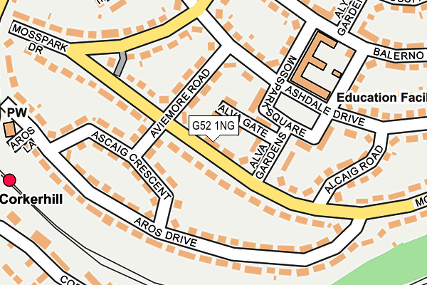 G52 1NG map - OS OpenMap – Local (Ordnance Survey)