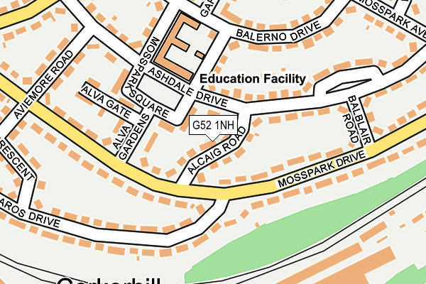 G52 1NH map - OS OpenMap – Local (Ordnance Survey)