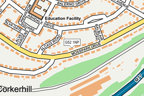 G52 1NP map - OS OpenMap – Local (Ordnance Survey)