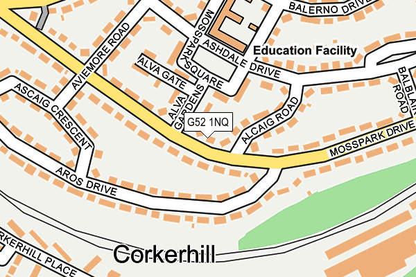 G52 1NQ map - OS OpenMap – Local (Ordnance Survey)