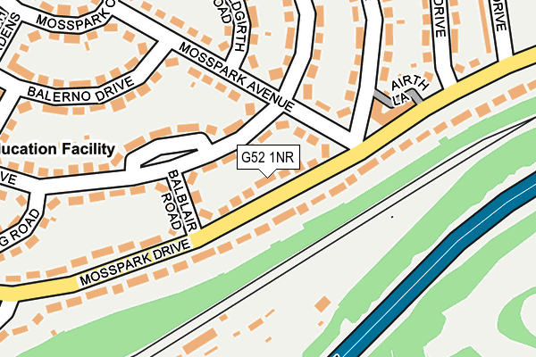 G52 1NR map - OS OpenMap – Local (Ordnance Survey)