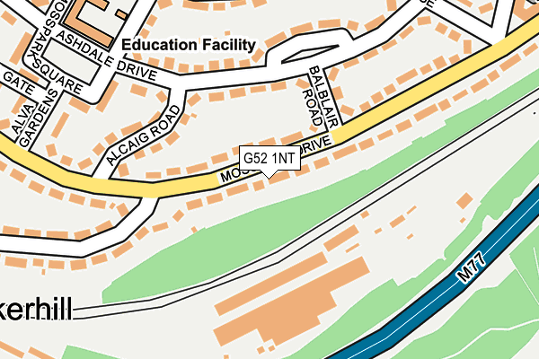 G52 1NT map - OS OpenMap – Local (Ordnance Survey)