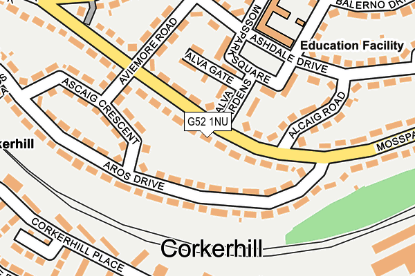 G52 1NU map - OS OpenMap – Local (Ordnance Survey)