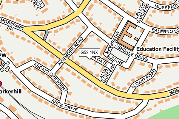 G52 1NX map - OS OpenMap – Local (Ordnance Survey)