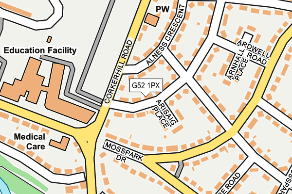 G52 1PX map - OS OpenMap – Local (Ordnance Survey)