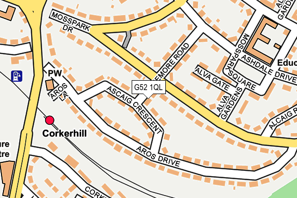 G52 1QL map - OS OpenMap – Local (Ordnance Survey)