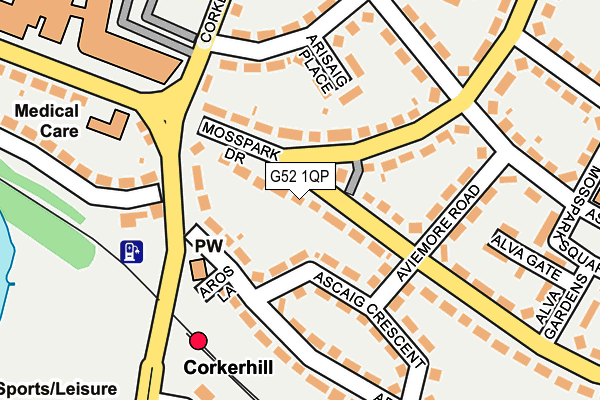 G52 1QP map - OS OpenMap – Local (Ordnance Survey)