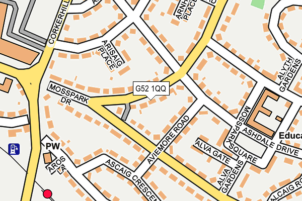 G52 1QQ map - OS OpenMap – Local (Ordnance Survey)