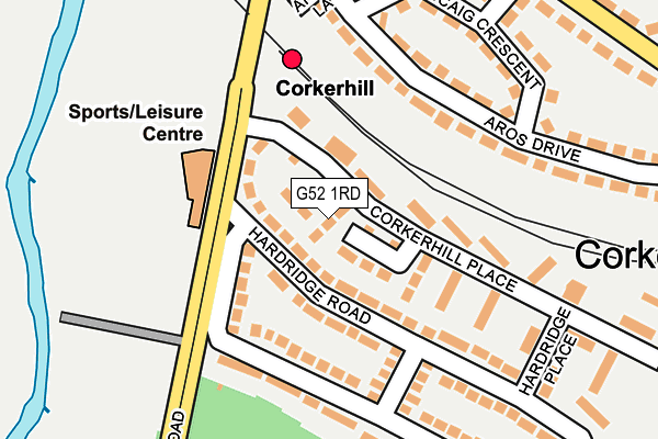 G52 1RD map - OS OpenMap – Local (Ordnance Survey)