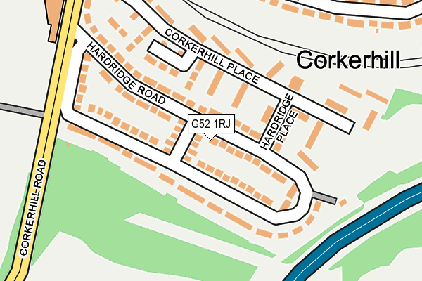 G52 1RJ map - OS OpenMap – Local (Ordnance Survey)