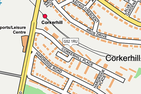 G52 1RU map - OS OpenMap – Local (Ordnance Survey)