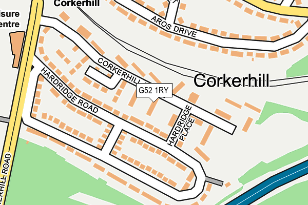 G52 1RY map - OS OpenMap – Local (Ordnance Survey)