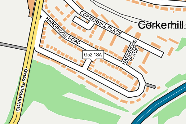 G52 1SA map - OS OpenMap – Local (Ordnance Survey)