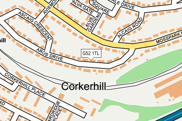 G52 1TL map - OS OpenMap – Local (Ordnance Survey)