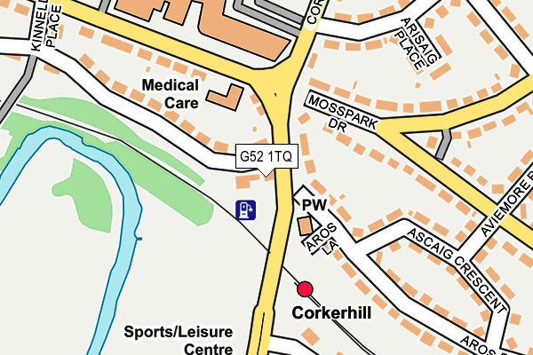 G52 1TQ map - OS OpenMap – Local (Ordnance Survey)