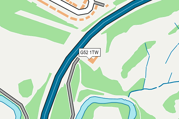 G52 1TW map - OS OpenMap – Local (Ordnance Survey)
