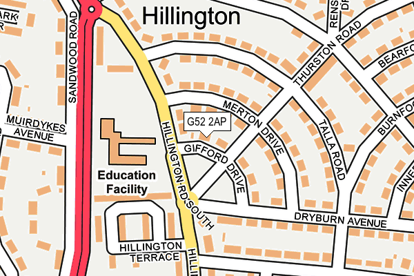 G52 2AP map - OS OpenMap – Local (Ordnance Survey)