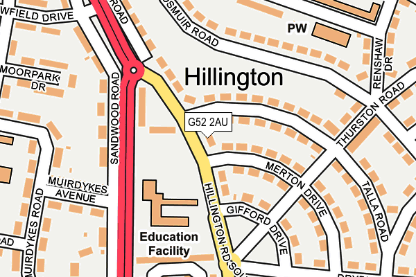 G52 2AU map - OS OpenMap – Local (Ordnance Survey)