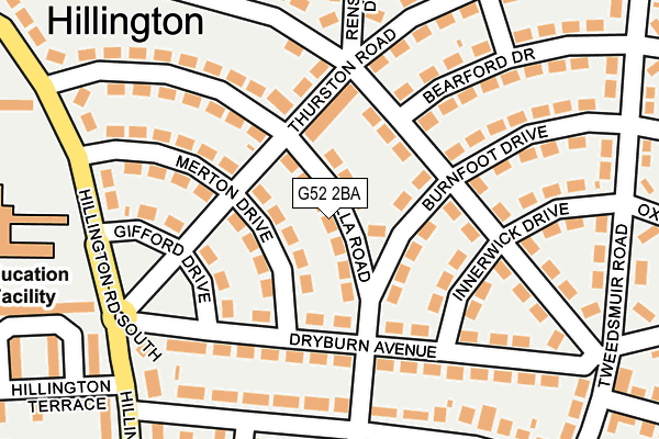 G52 2BA map - OS OpenMap – Local (Ordnance Survey)