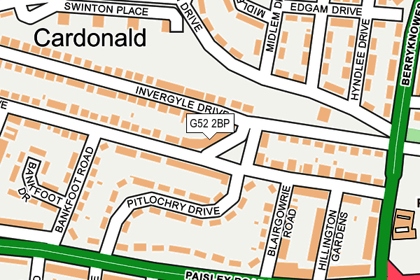 G52 2BP map - OS OpenMap – Local (Ordnance Survey)