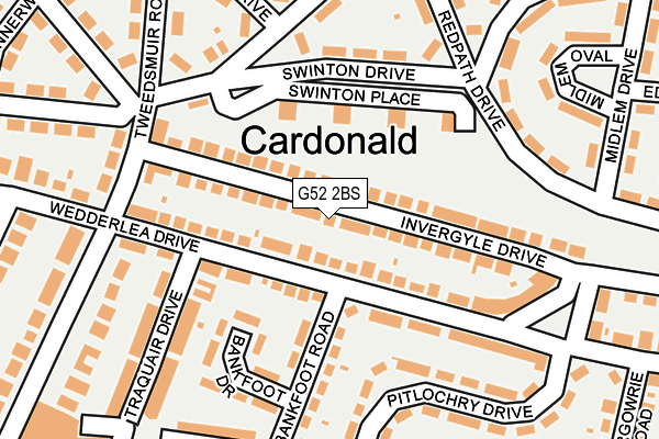 G52 2BS map - OS OpenMap – Local (Ordnance Survey)