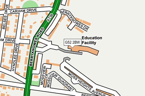 G52 2BW map - OS OpenMap – Local (Ordnance Survey)