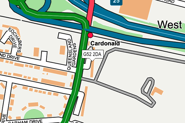 G52 2DA map - OS OpenMap – Local (Ordnance Survey)