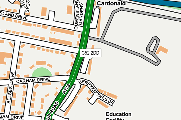 G52 2DD map - OS OpenMap – Local (Ordnance Survey)