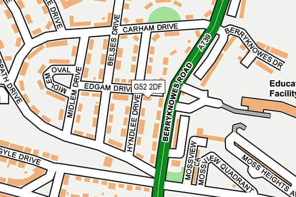 G52 2DF map - OS OpenMap – Local (Ordnance Survey)