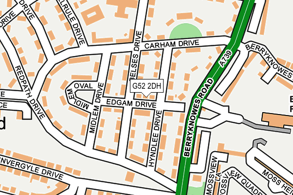 G52 2DH map - OS OpenMap – Local (Ordnance Survey)