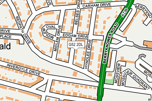 G52 2DL map - OS OpenMap – Local (Ordnance Survey)