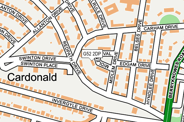 G52 2DP map - OS OpenMap – Local (Ordnance Survey)