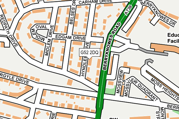 G52 2DQ map - OS OpenMap – Local (Ordnance Survey)