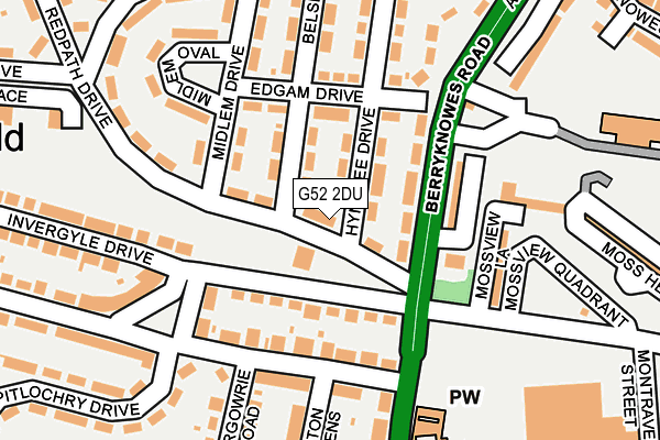 G52 2DU map - OS OpenMap – Local (Ordnance Survey)