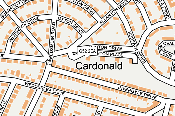 G52 2EA map - OS OpenMap – Local (Ordnance Survey)