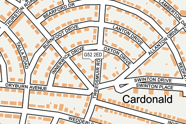 G52 2ED map - OS OpenMap – Local (Ordnance Survey)