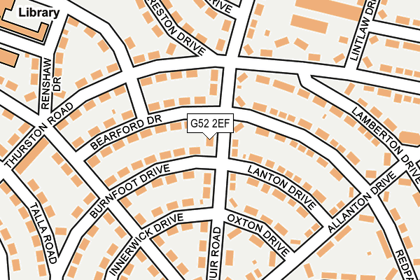 G52 2EF map - OS OpenMap – Local (Ordnance Survey)