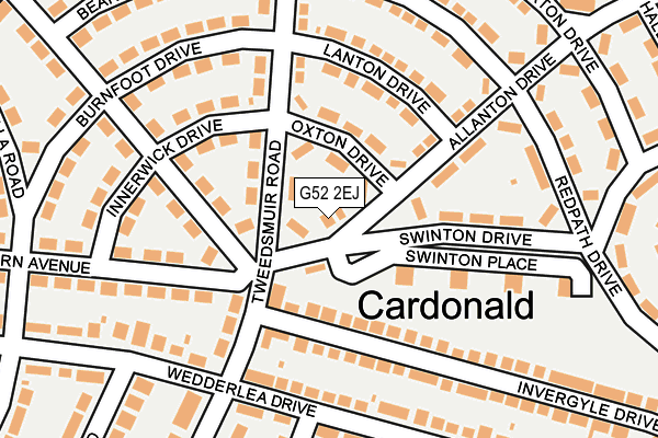 G52 2EJ map - OS OpenMap – Local (Ordnance Survey)