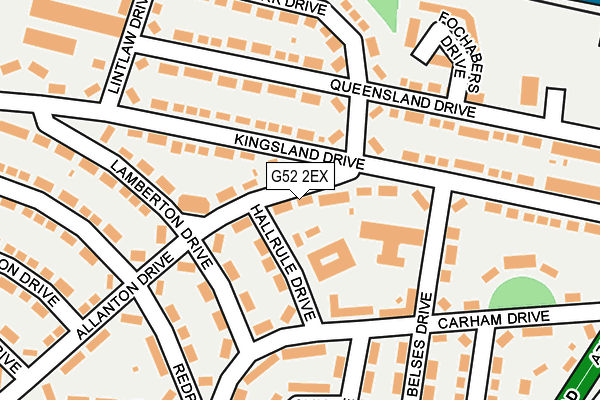 G52 2EX map - OS OpenMap – Local (Ordnance Survey)