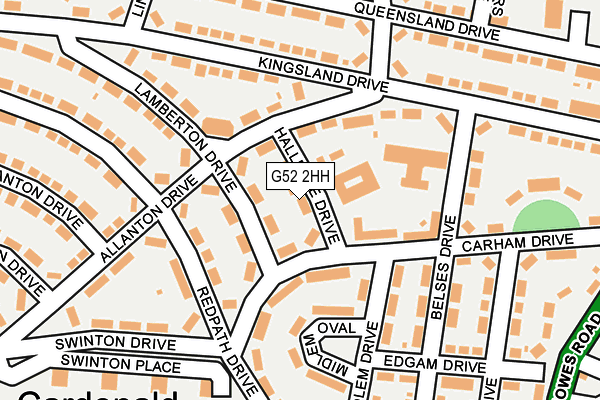 G52 2HH map - OS OpenMap – Local (Ordnance Survey)